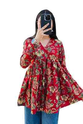 Women’s Printed Short Kurti for Girls
